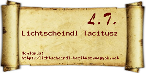Lichtscheindl Tacitusz névjegykártya